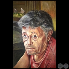 Vendedor del mercado 4 - Pintura al óleo - Obra de Vicente González Delgado